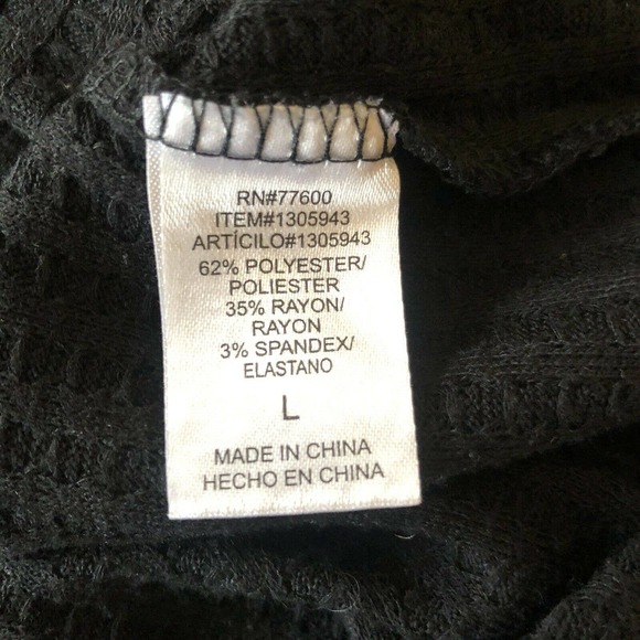 Chaser Waffle Knit Henley Thermal Top L - Picture 7 of 8